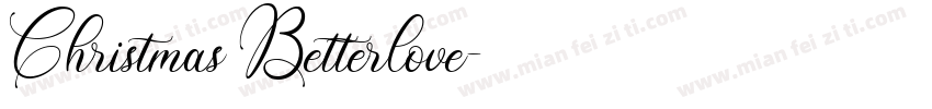 Christmas Betterlove字体转换